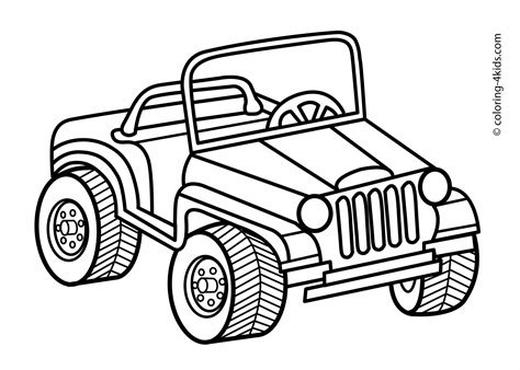 Printable Jeep Coloring Pages